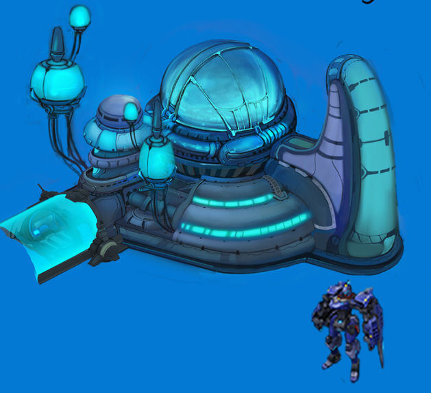 Future World - Undersea Building 01 3D model_5