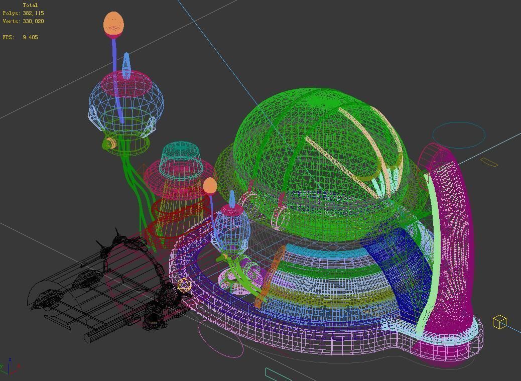 Future World - Undersea Building 01 3D model_3