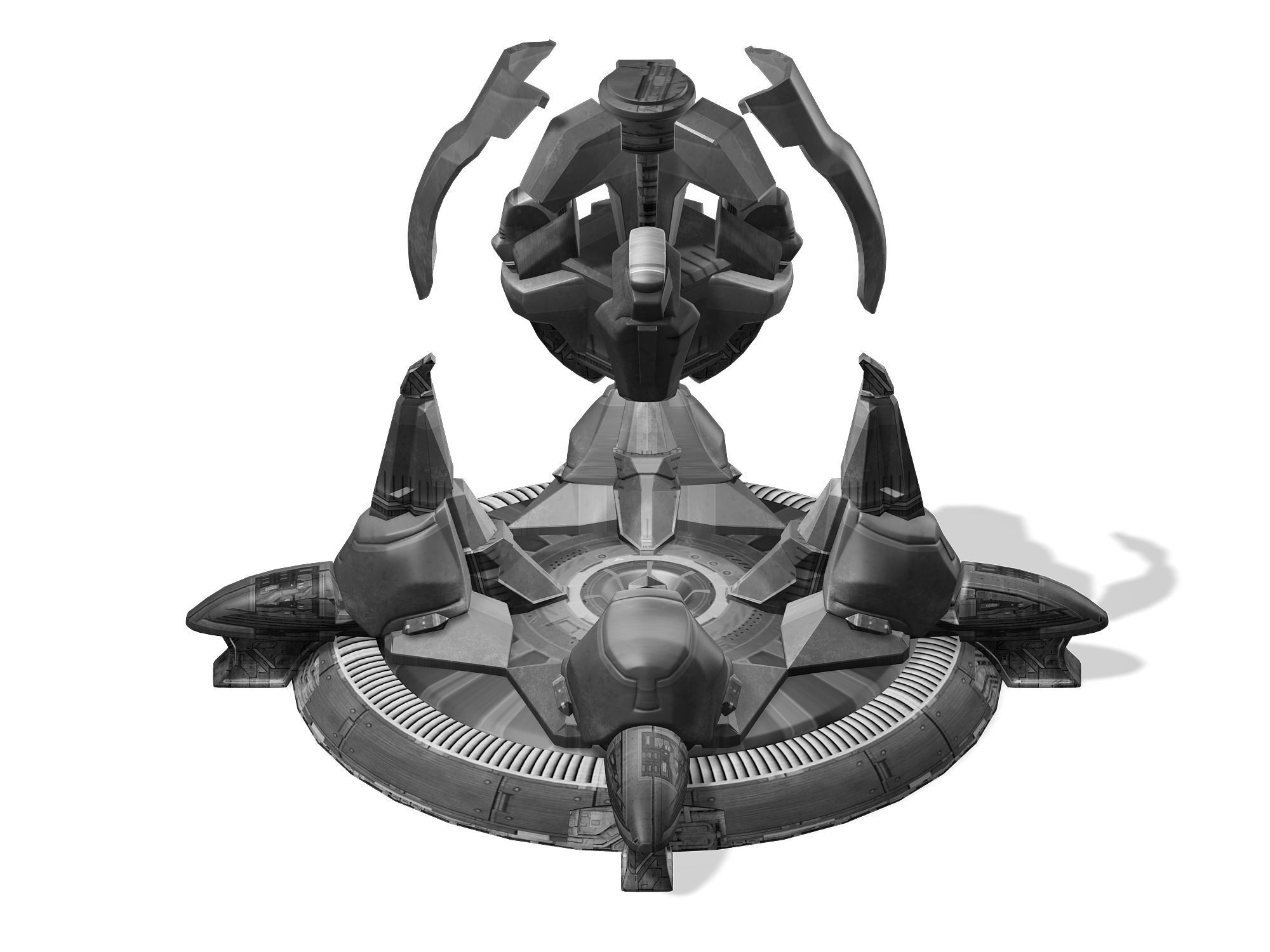 Future world - sea state tree 3D model_3