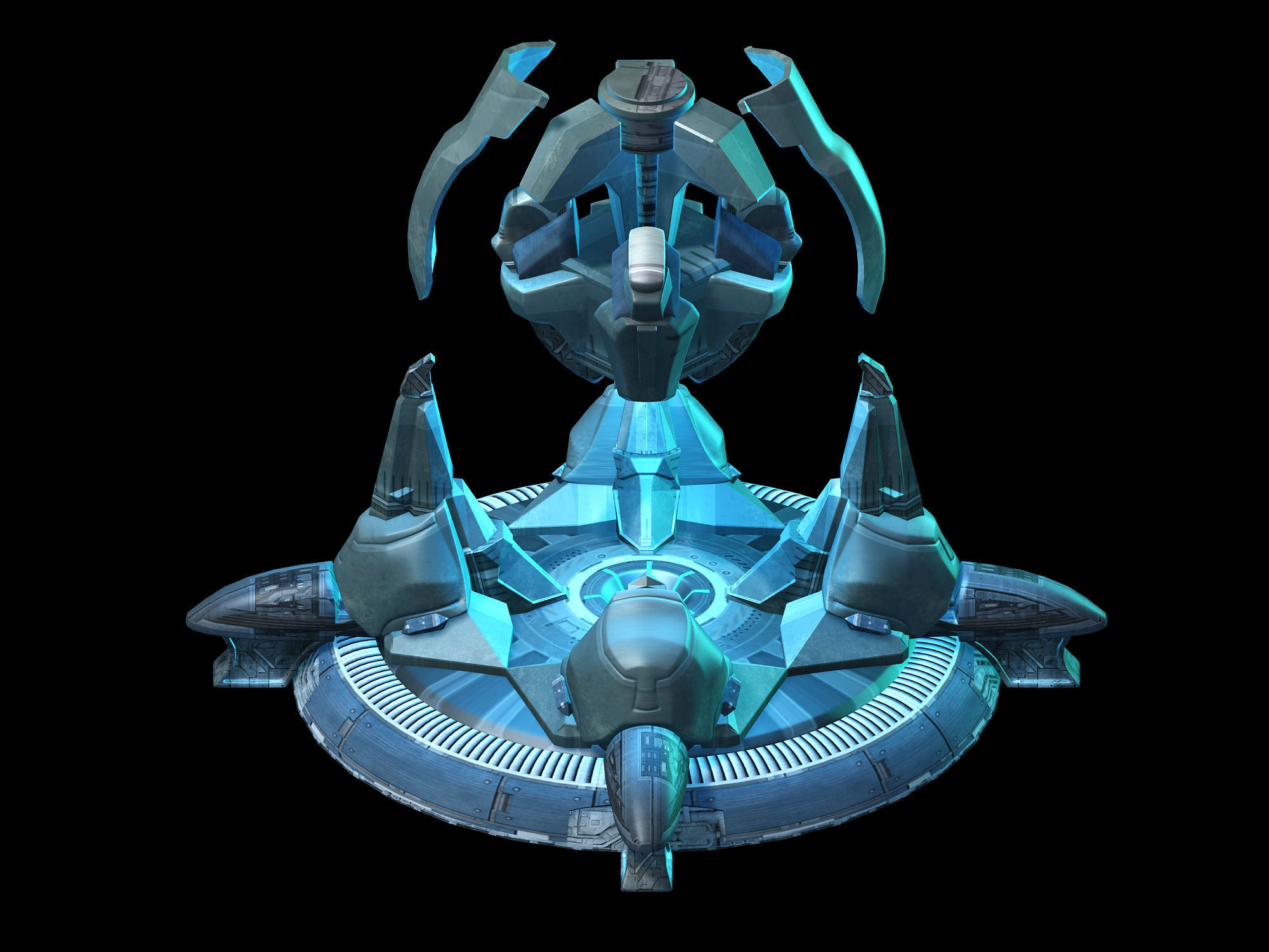 Future world - sea state tree 3D model_2