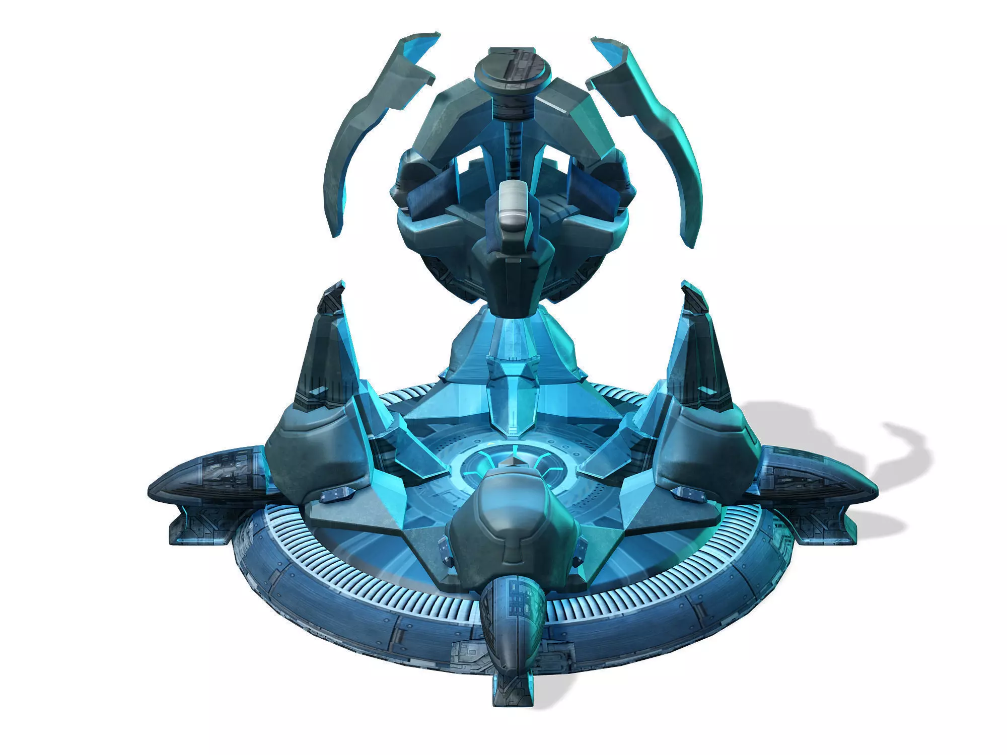 Future world - sea state tree 3D model_0