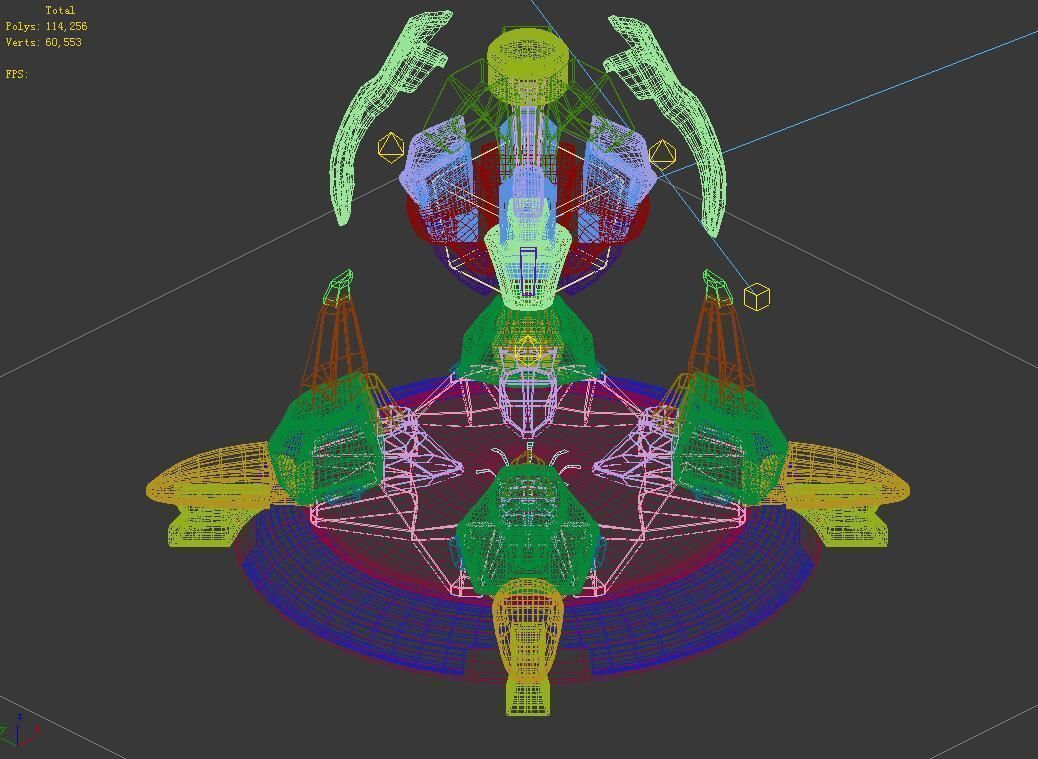 Future world - sea state tree 3D model_4