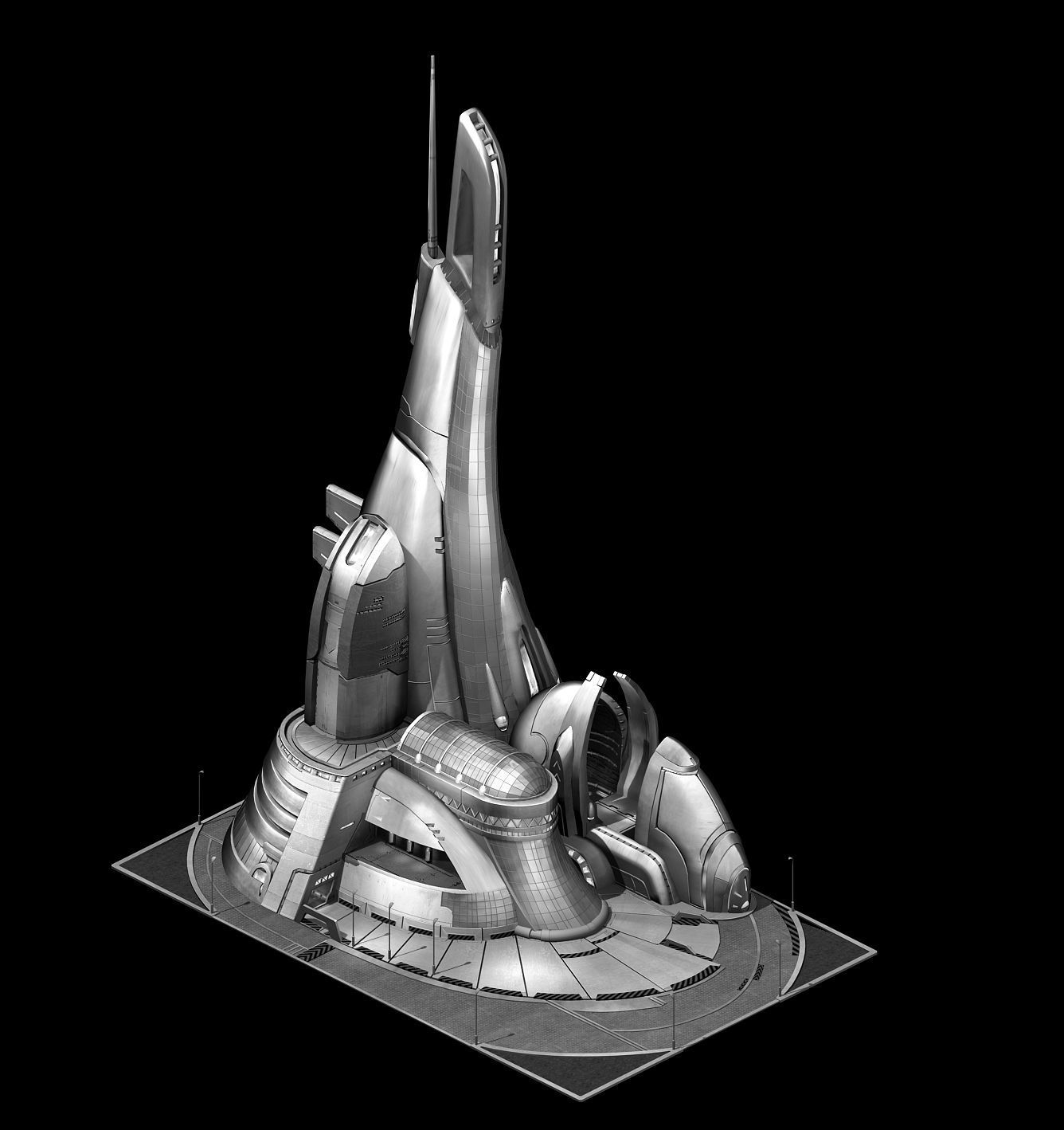 Future World - Robot Factory 01 3D model_4