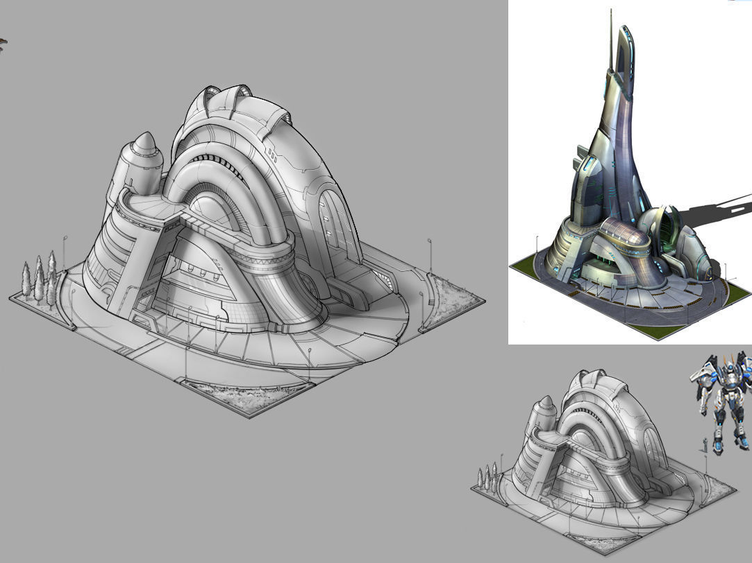 Future World - Robot Factory 02 3D model_6