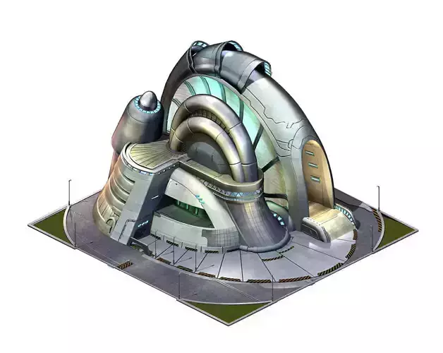 Future World - Robot Factory 02 3D model