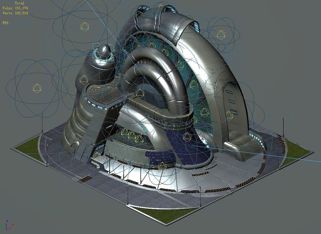 Future World - Robot Factory 02 3D model_2