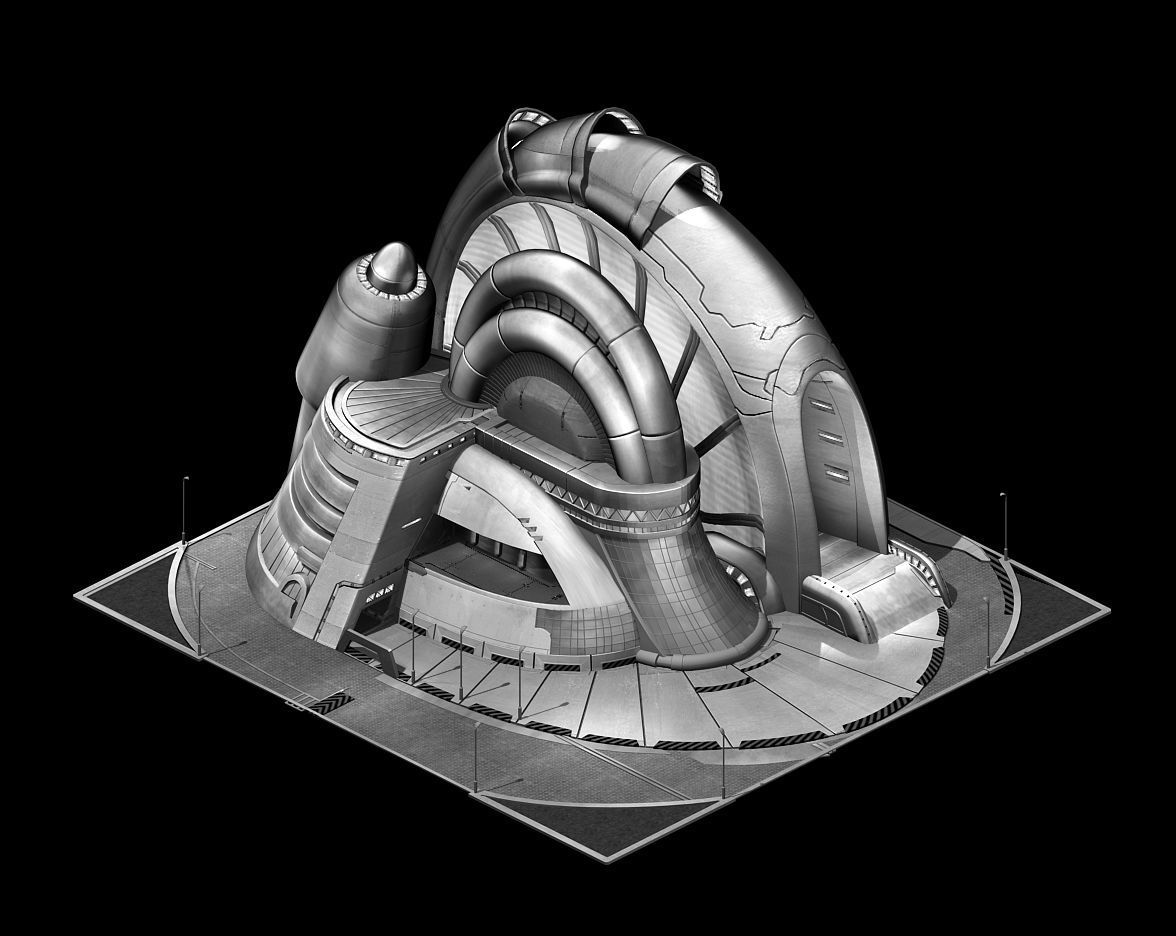 Future World - Robot Factory 02 3D model_4