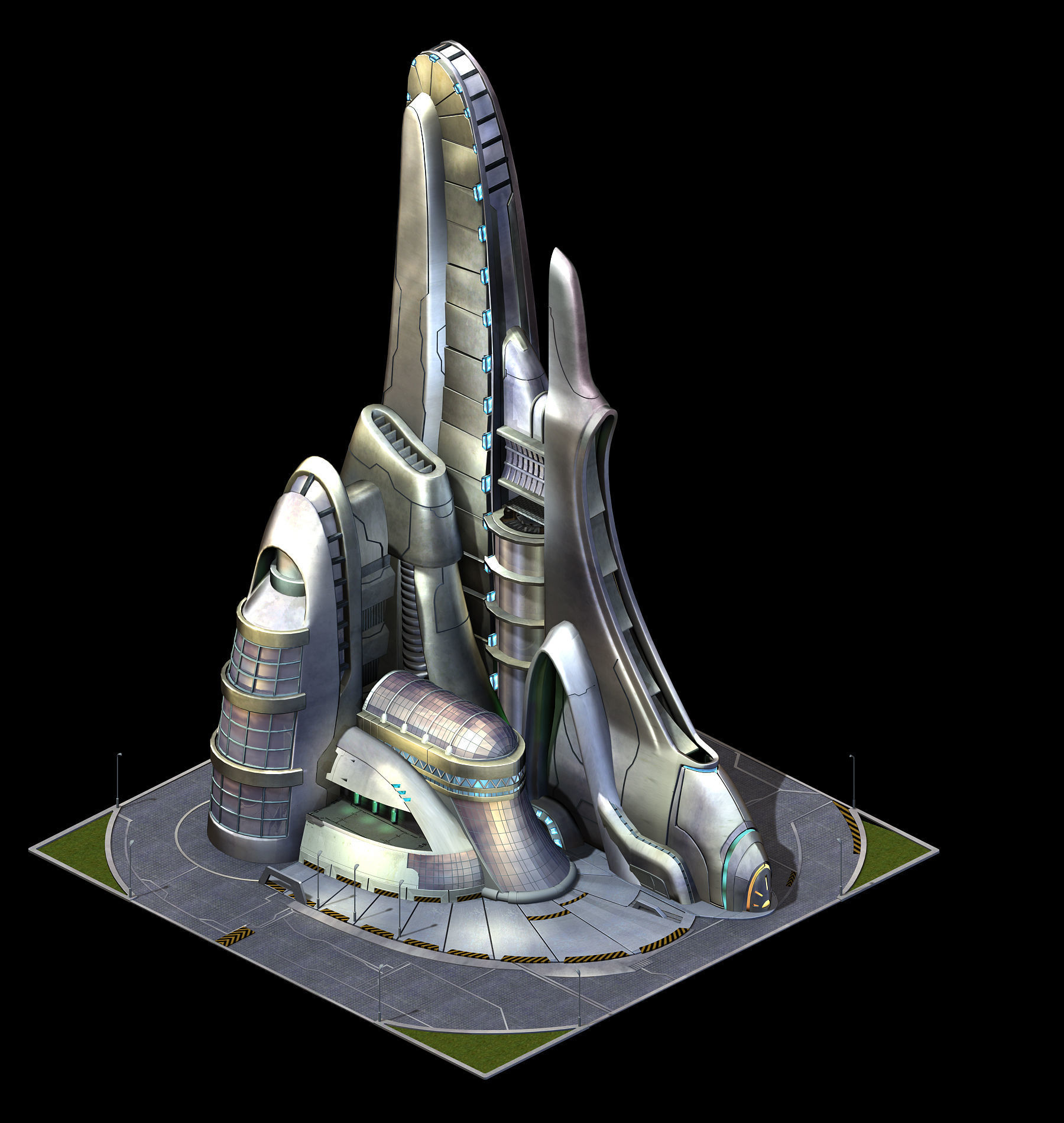 Future World - Robot Factory 04 3D model_4