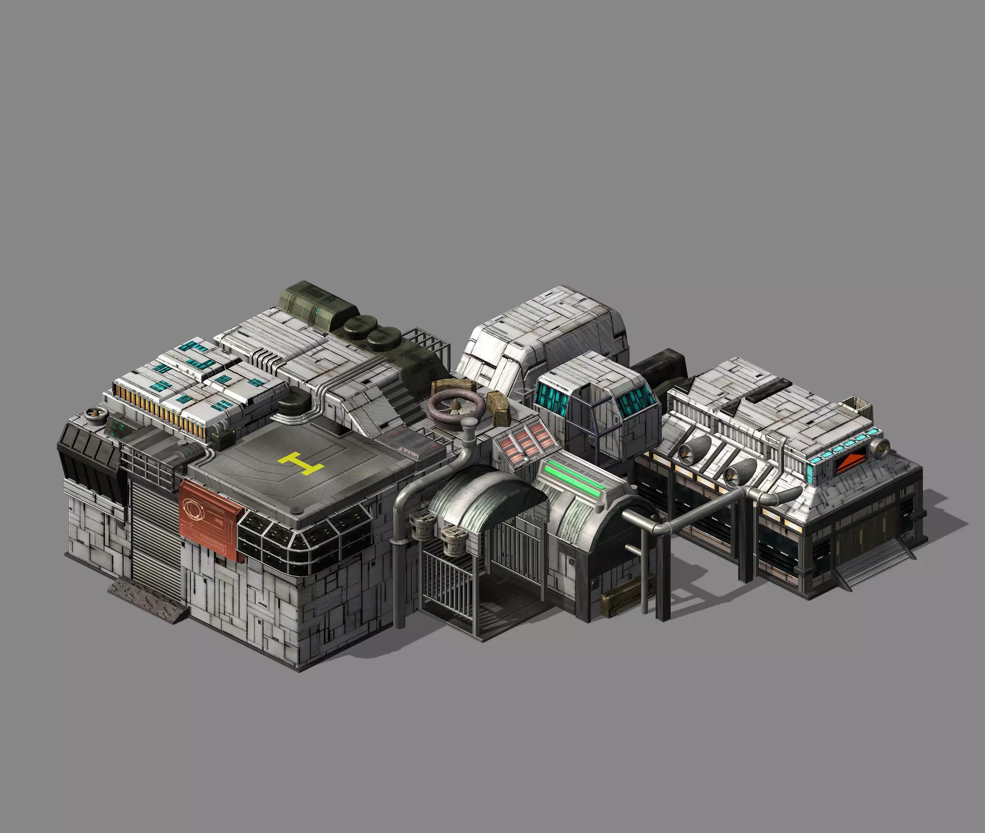 Future World - Machinery 01 3D model_0