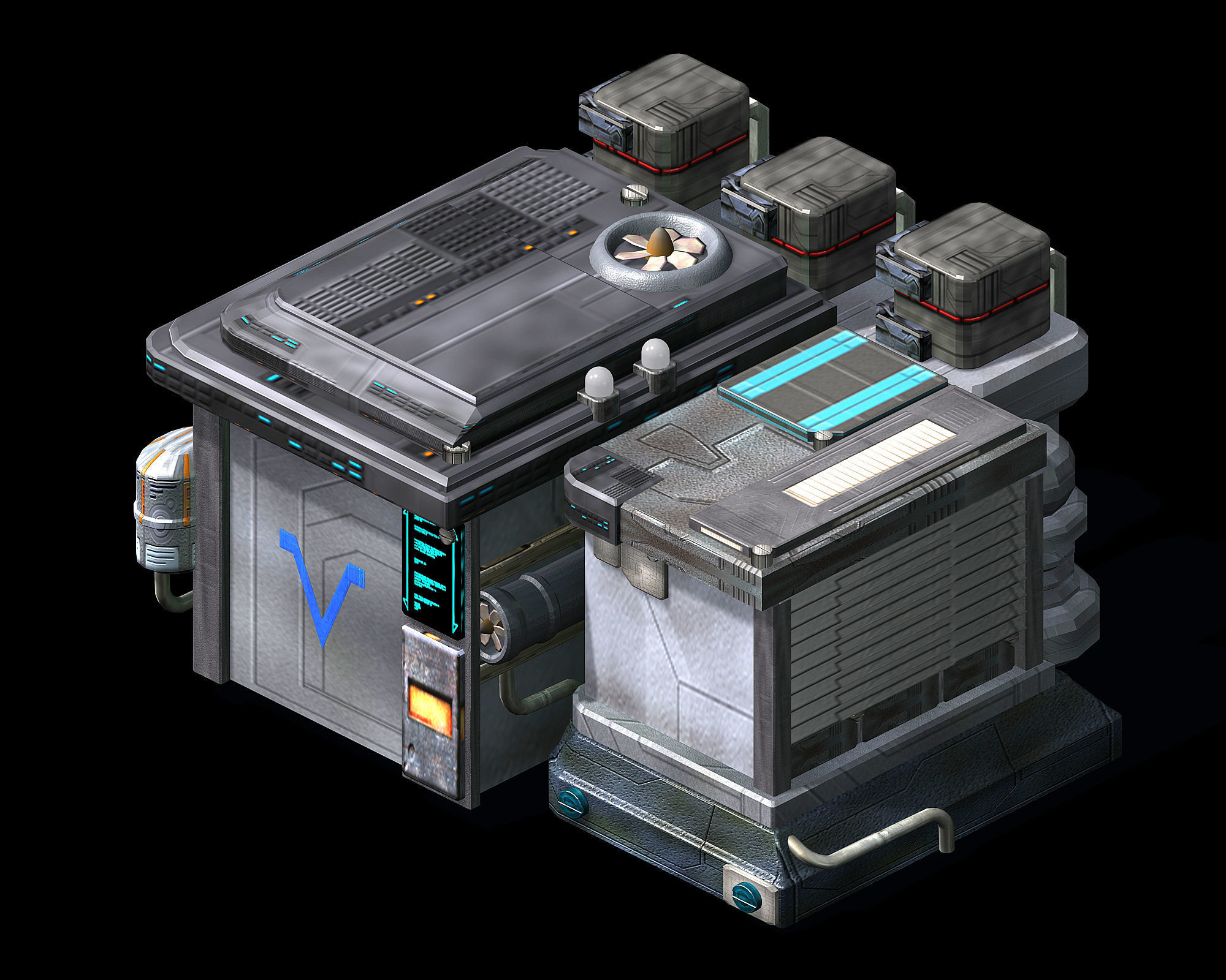 Future World - Machinery 02 3D model_5