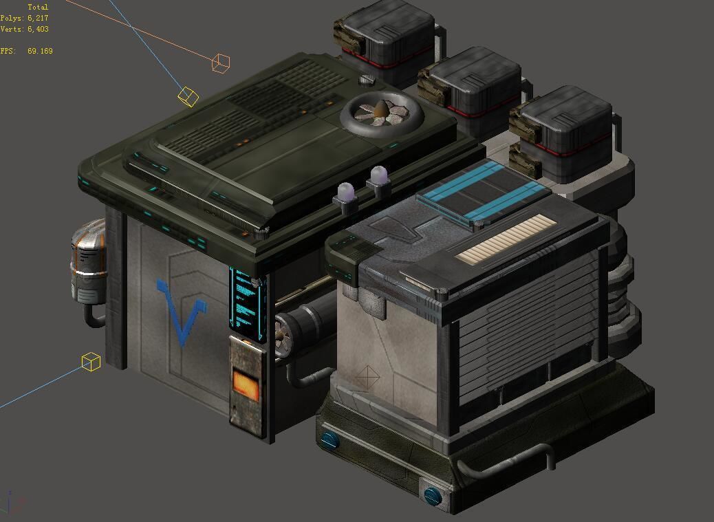 Future World - Machinery 02 3D model_2