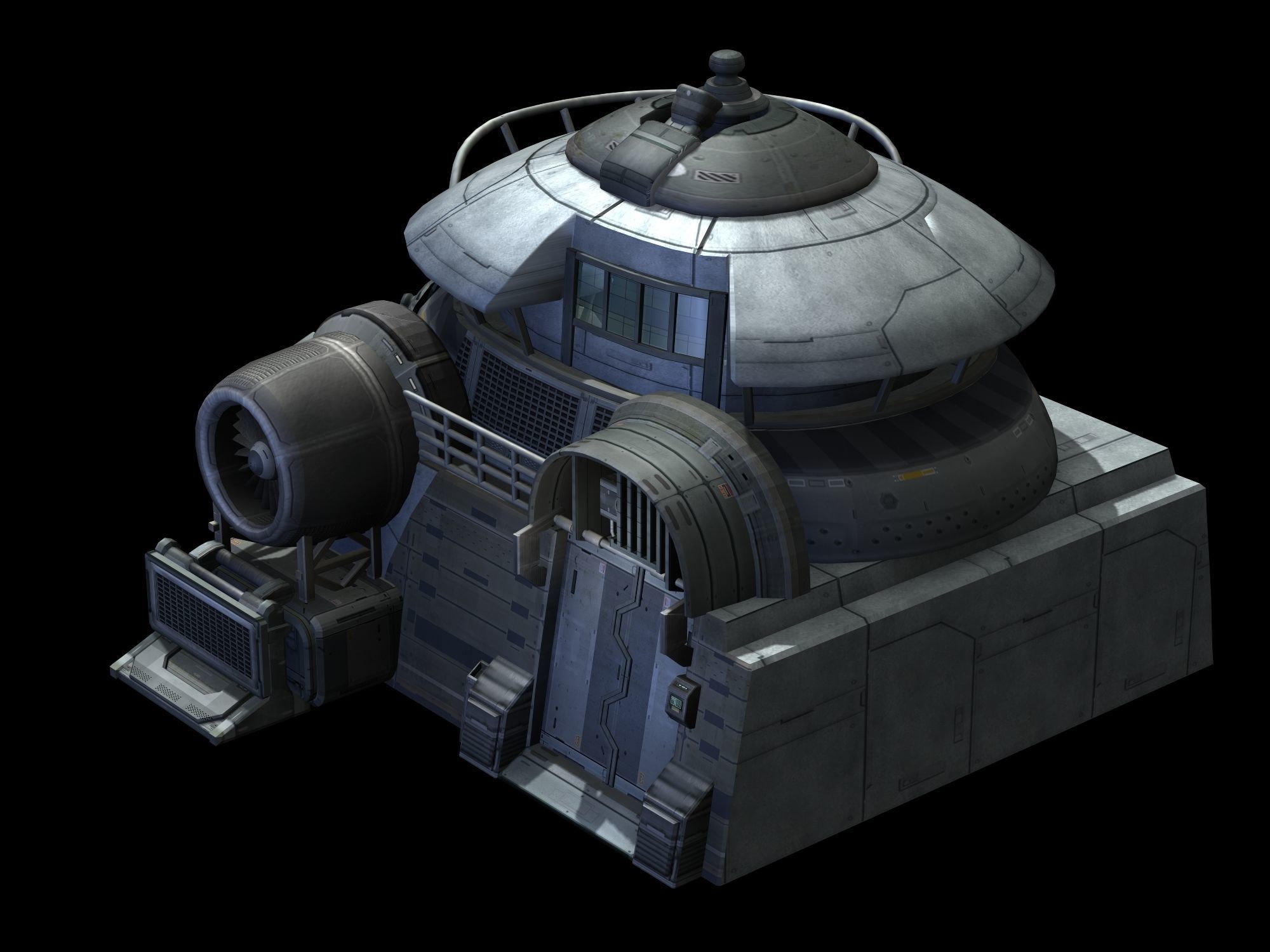 Future World - Machinery Shop 02 3D model_4