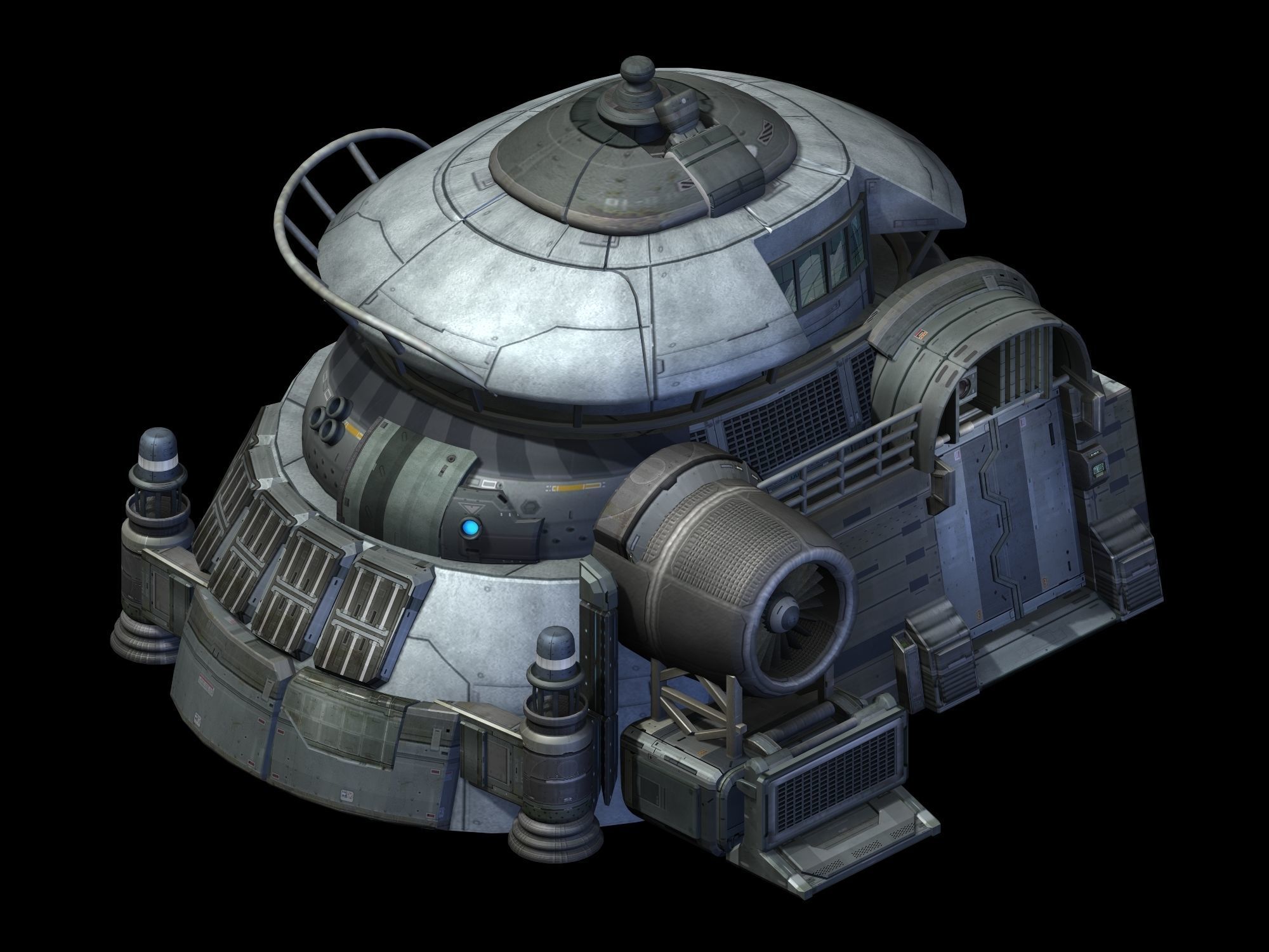 Future World - Machinery Shop 02 3D model_2