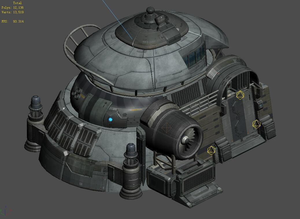 Future World - Machinery Shop 02 3D model_1