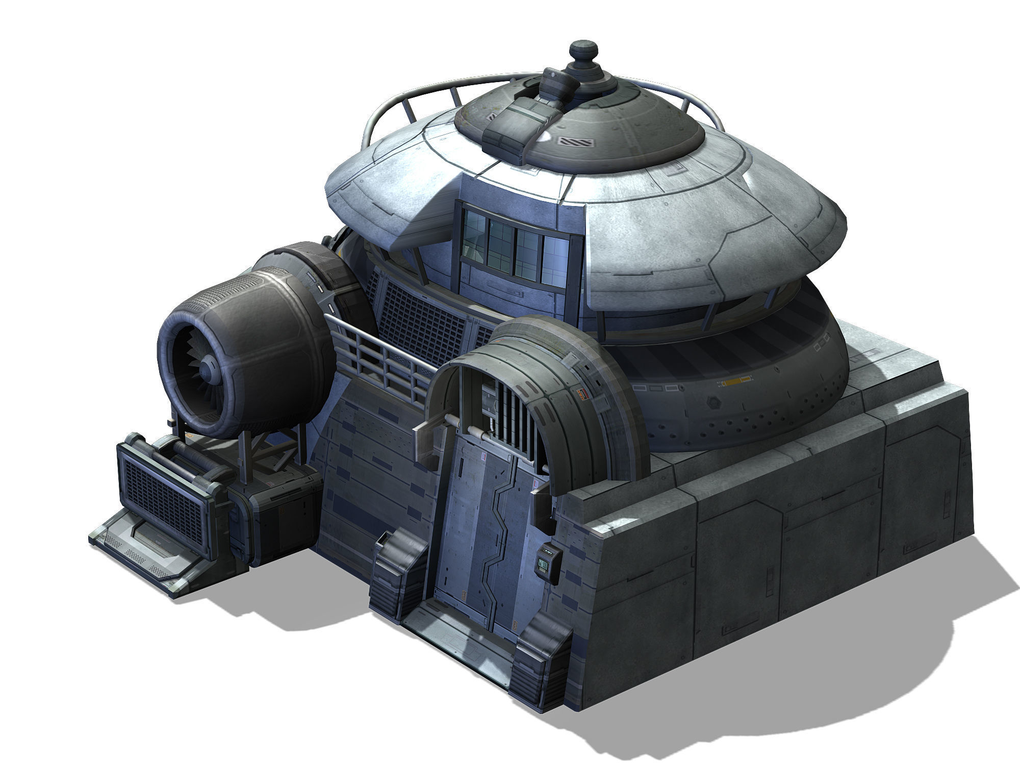 Future World - Machinery Shop 02 3D model_6