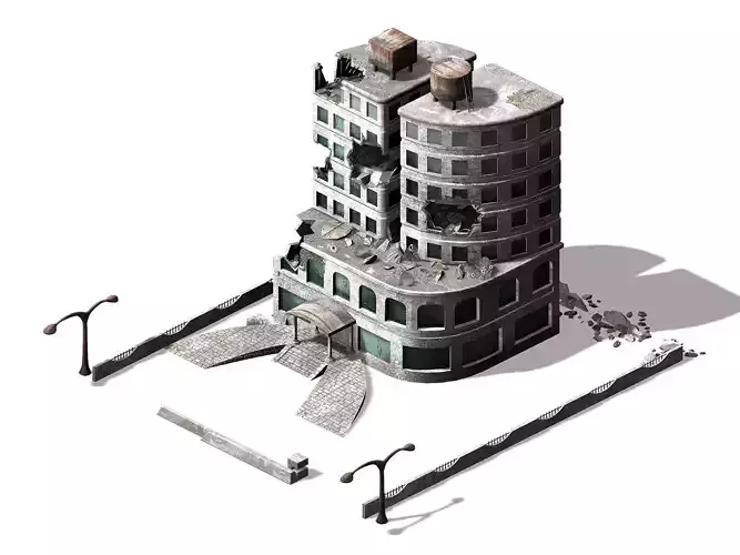 The future world - street waste 01 3D model