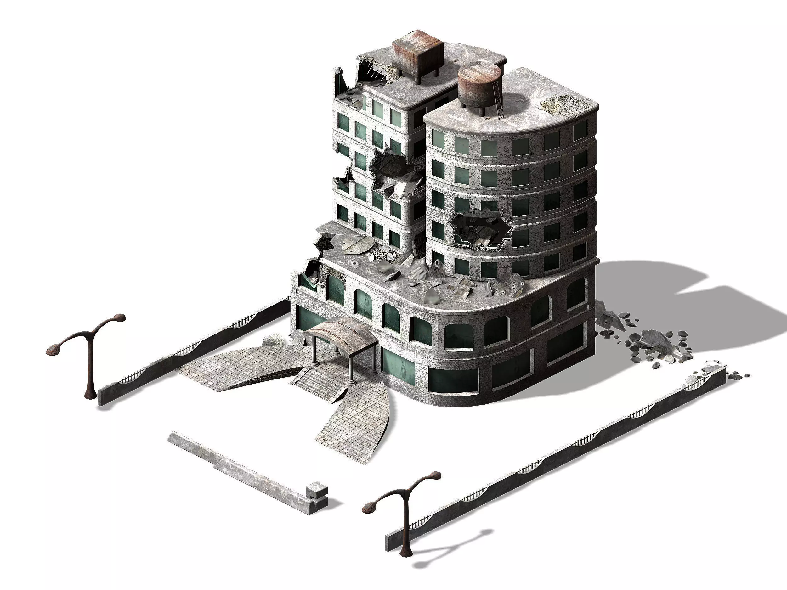 The future world - street waste 01 3D model_0