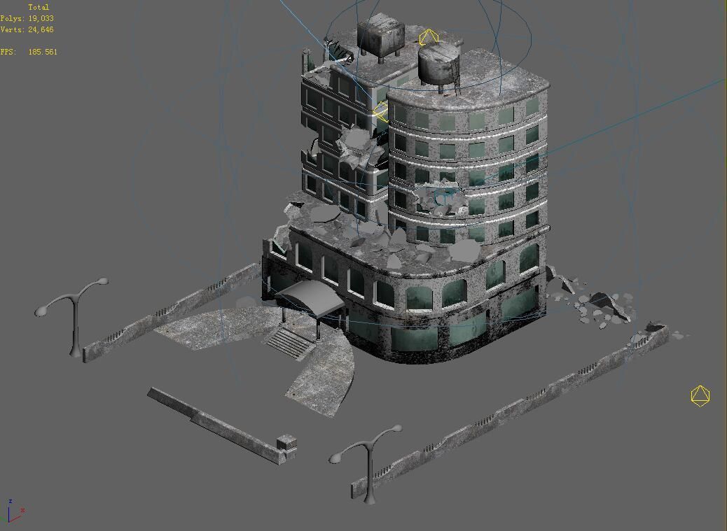 The future world - street waste 01 3D model_1