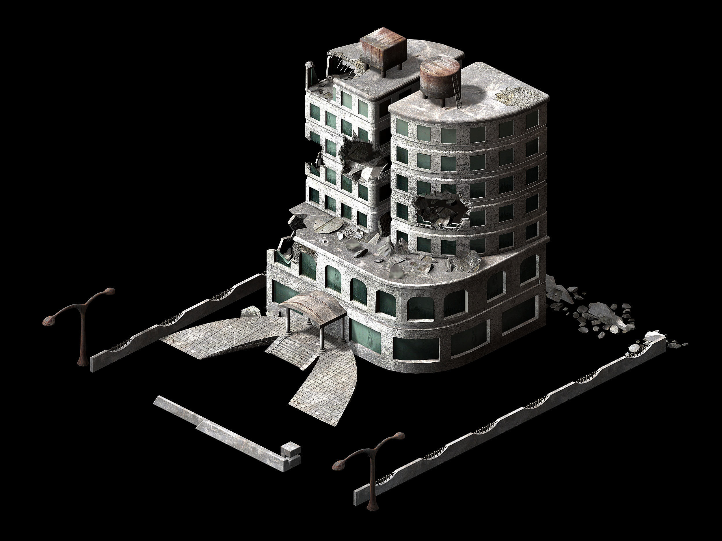 The future world - street waste 01 3D model_3