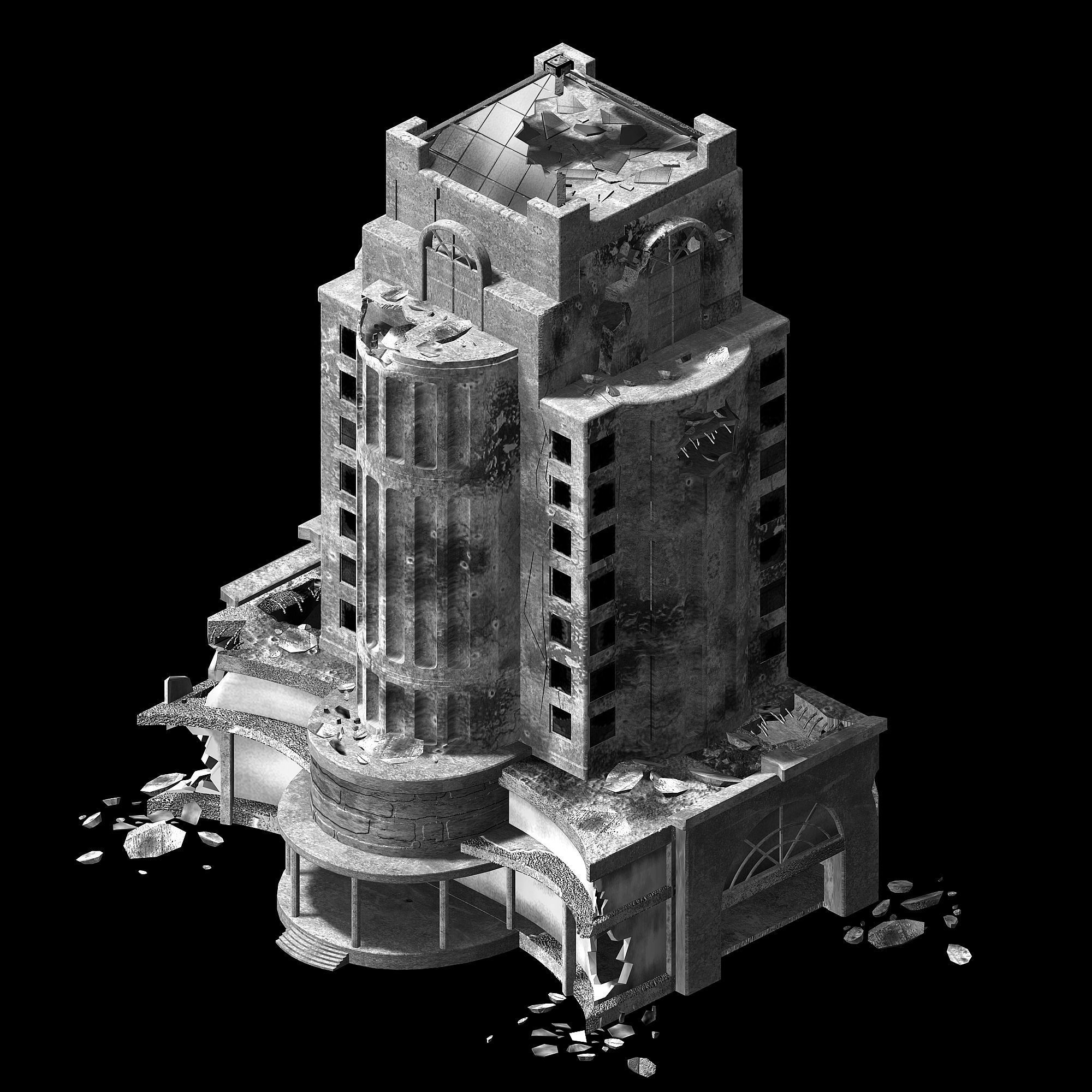 The future world - street waste 02 3D model_4