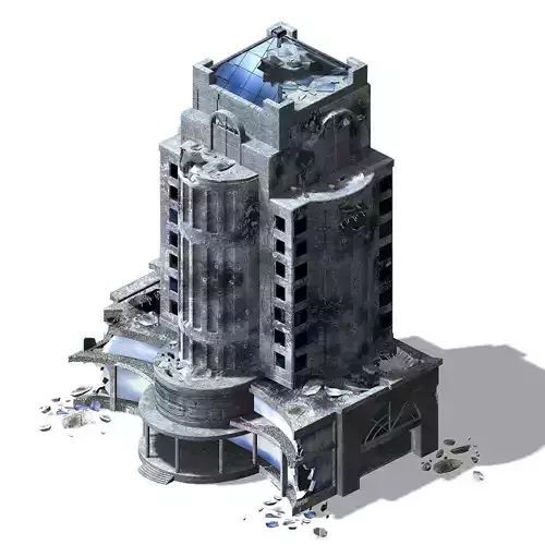 The future world - street waste 02 3D model