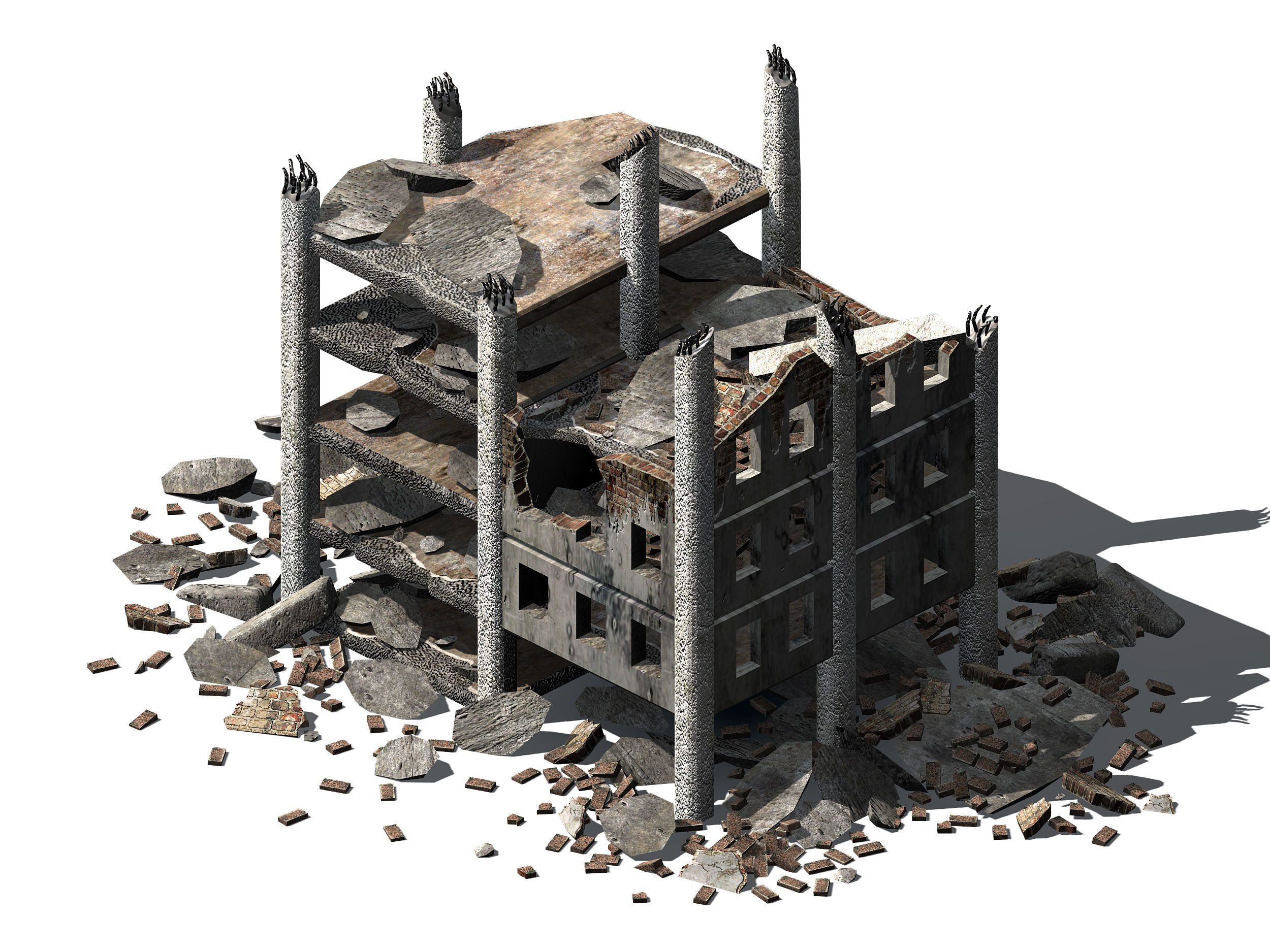 The future world - street waste 03 3D model_4