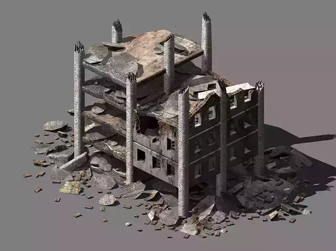 The future world - street waste 03 3D model