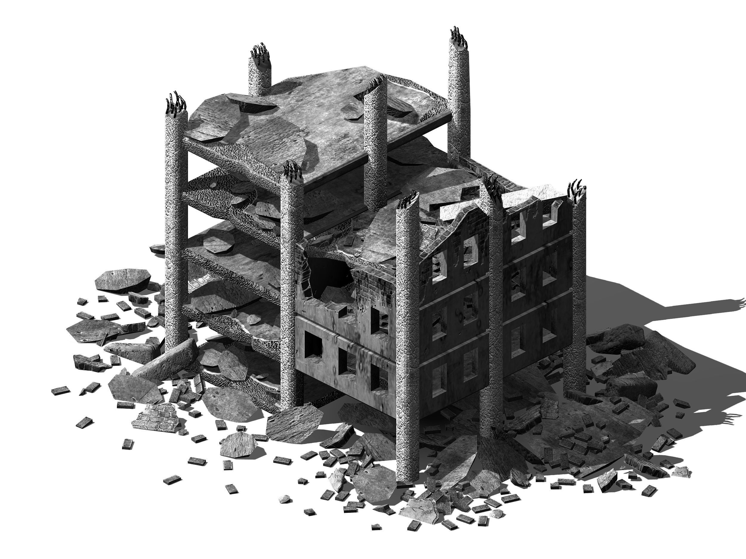 The future world - street waste 03 3D model_3