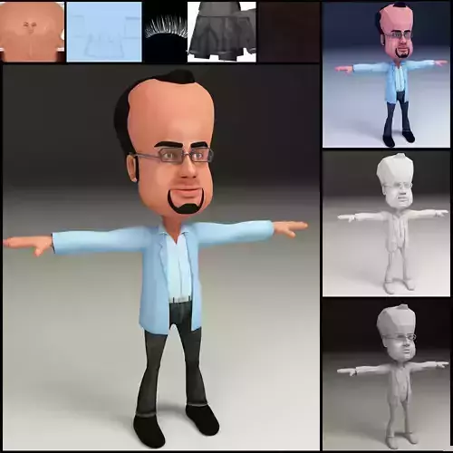 3D DO DOCT LOWPOLYGON CHARACTER Low-poly 3D model