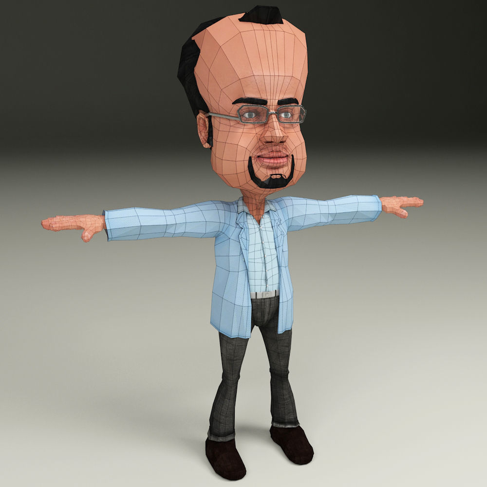 3D DO DOCT LOWPOLYGON CHARACTER Low-poly 3D model_5