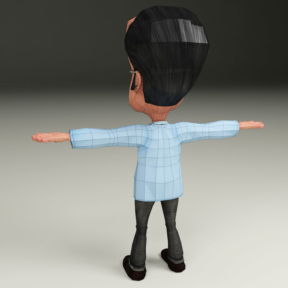 3D DO DOCT LOWPOLYGON CHARACTER Low-poly 3D model_3