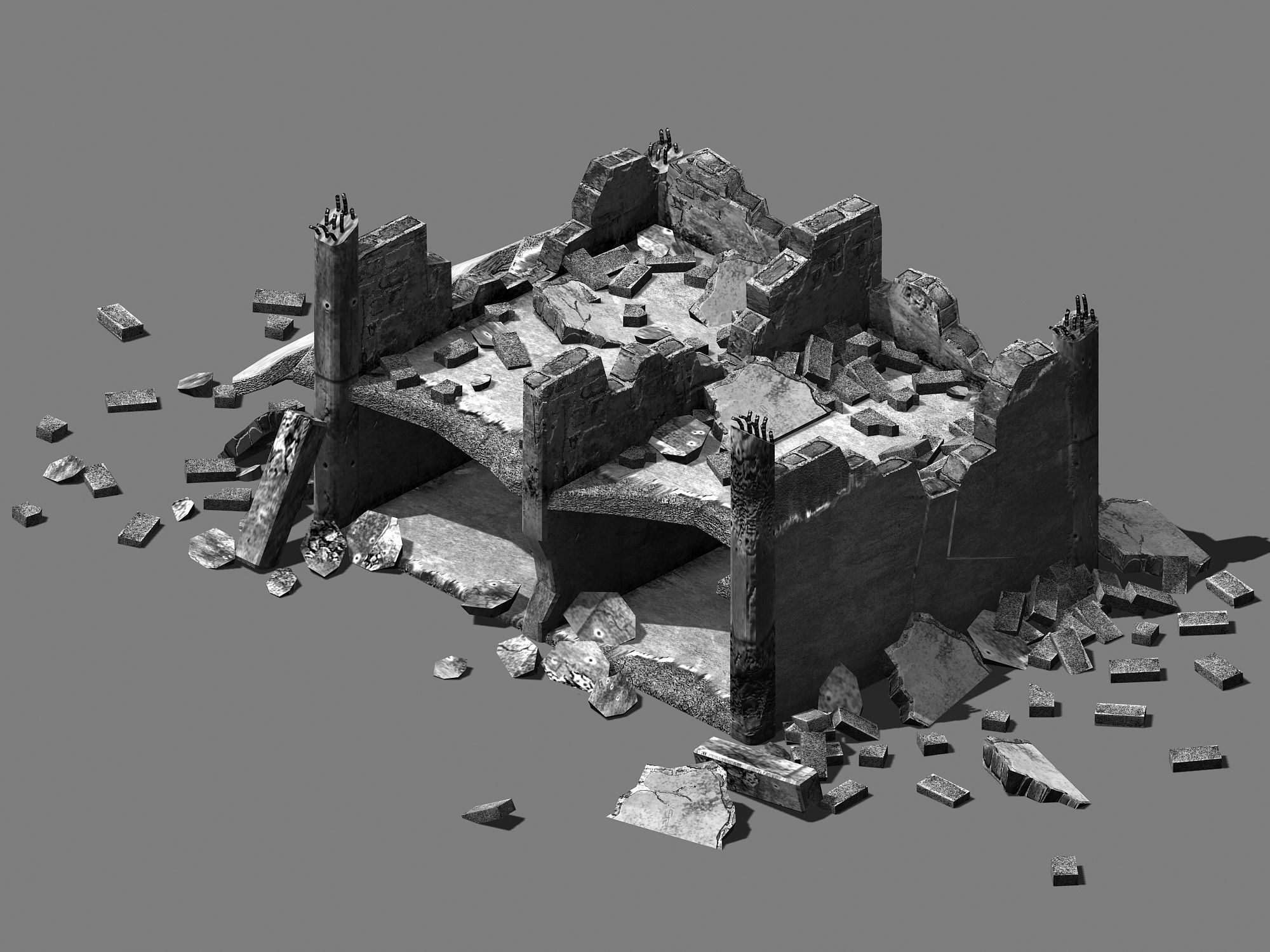 The future world - street waste 06 3D model_4