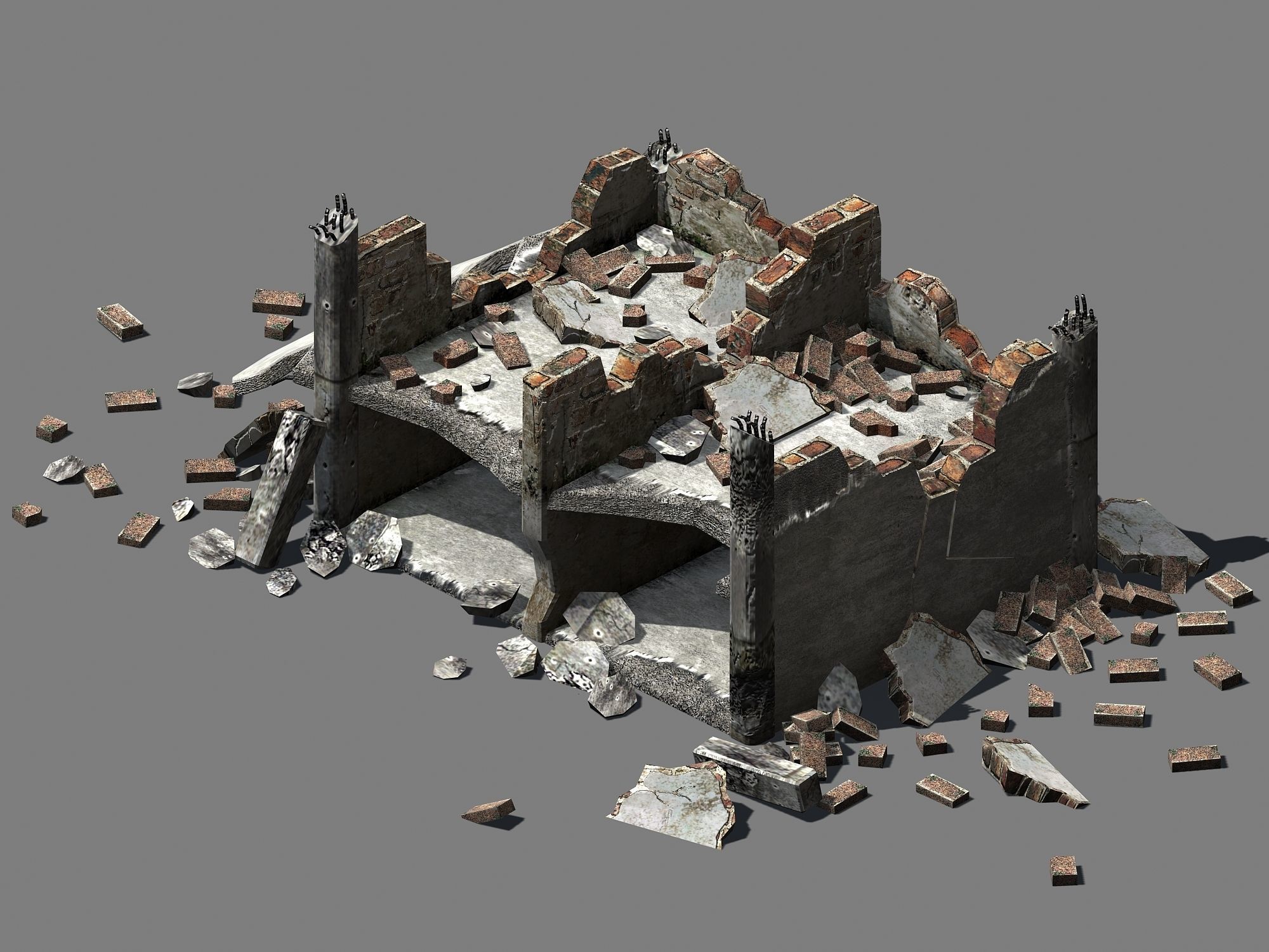 The future world - street waste 06 3D model_2