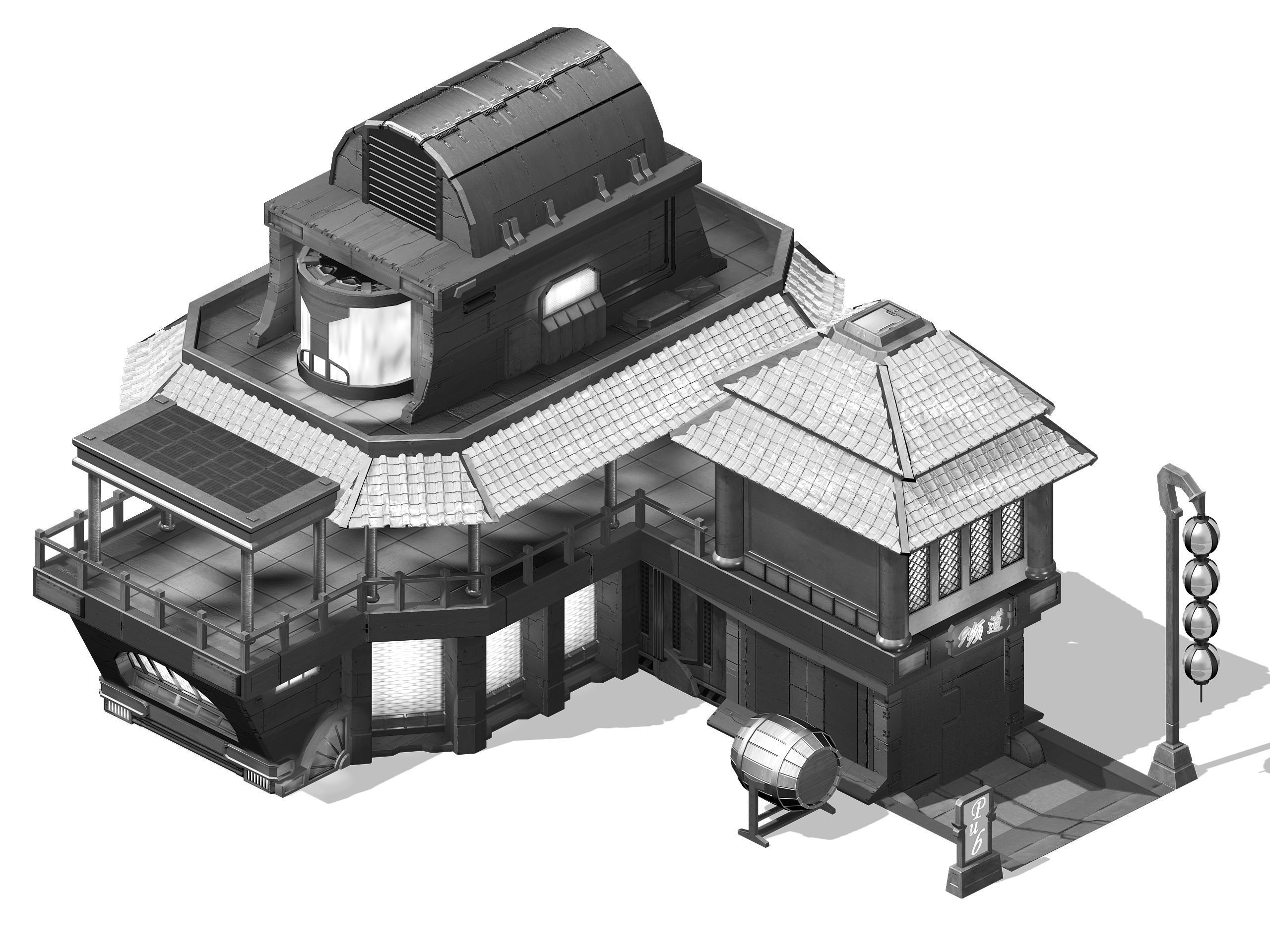 Future World - Bar 01 3D model_4