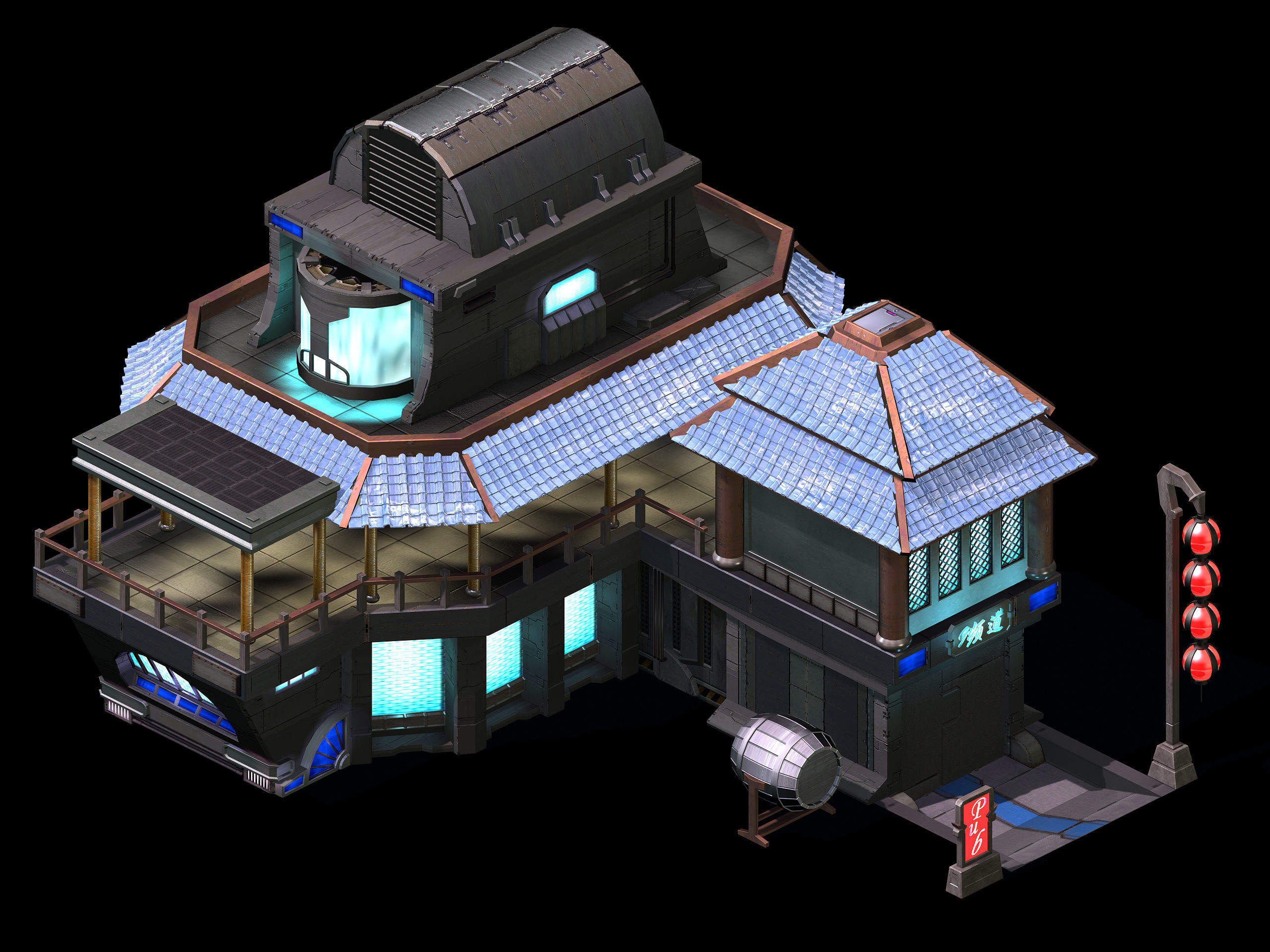 Future World - Bar 01 3D model_3