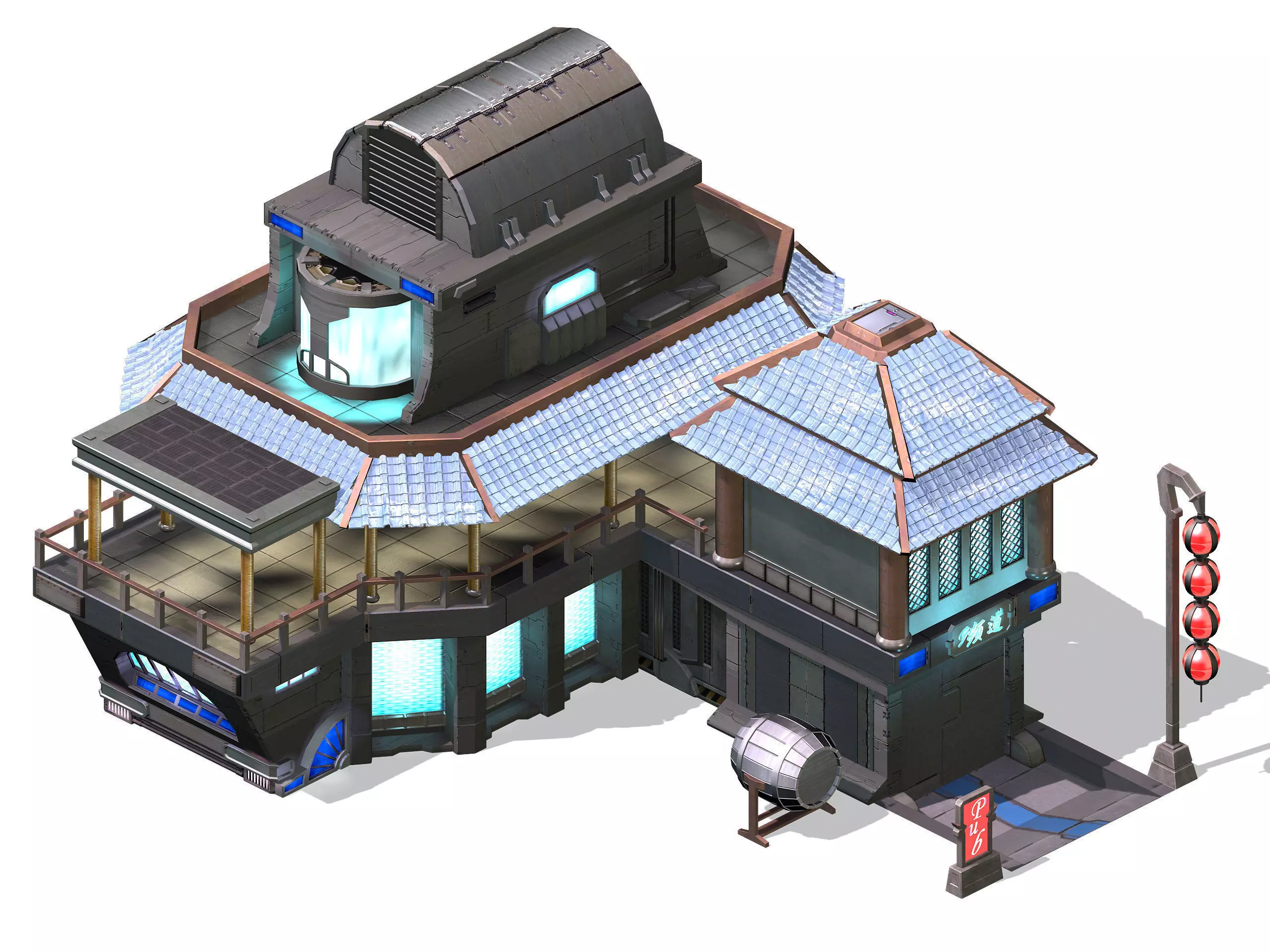 Future World - Bar 01 3D model_0