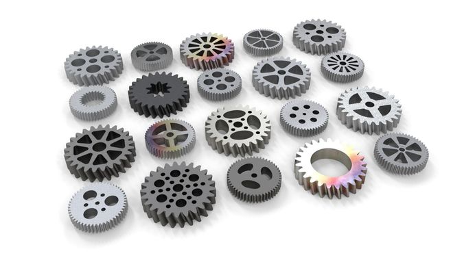 Gear set of gears Low-poly 3D model