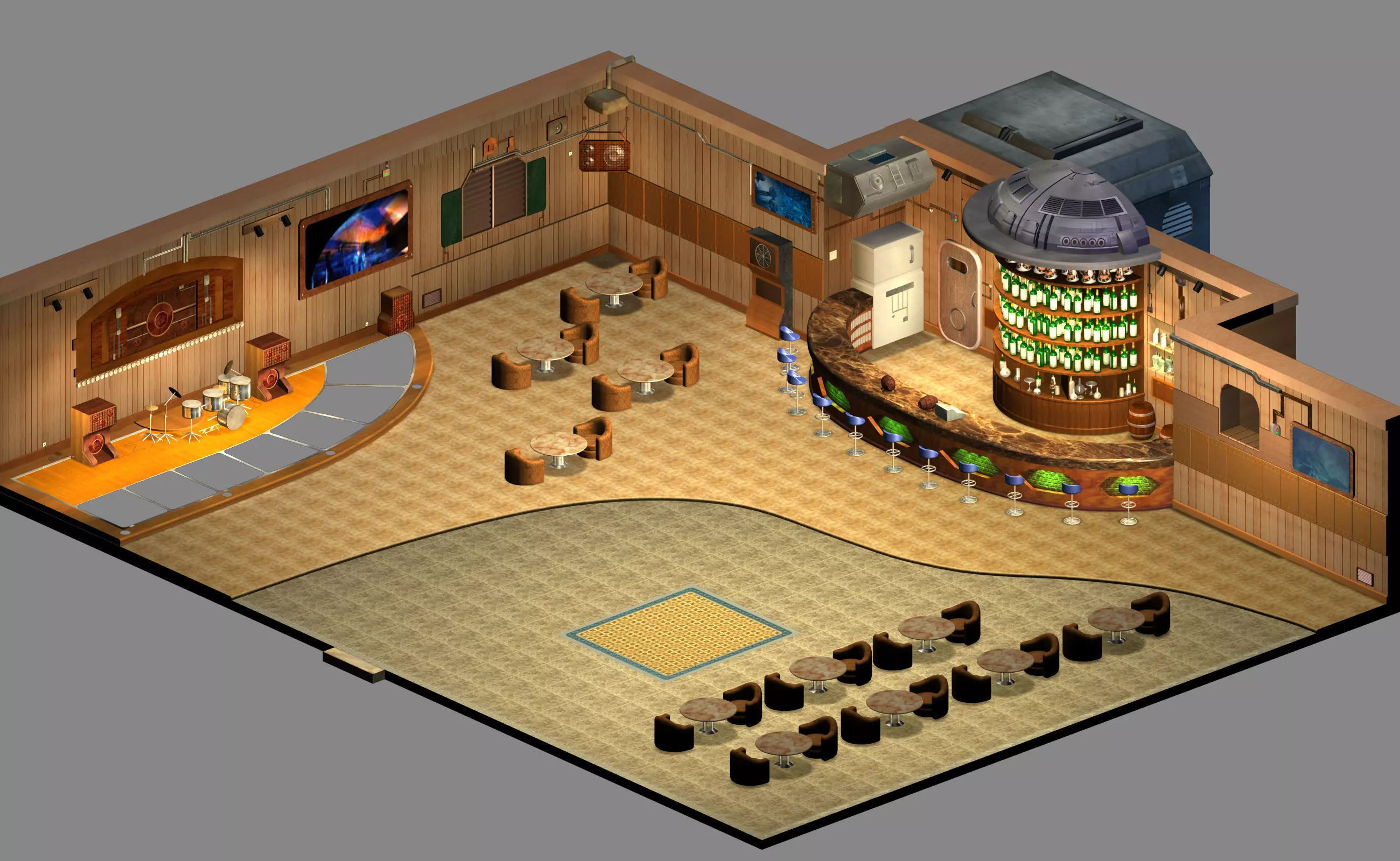 Future World - Bar 06 3D model_0