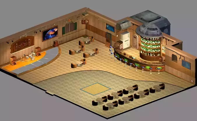 Future World - Bar 06 3D model