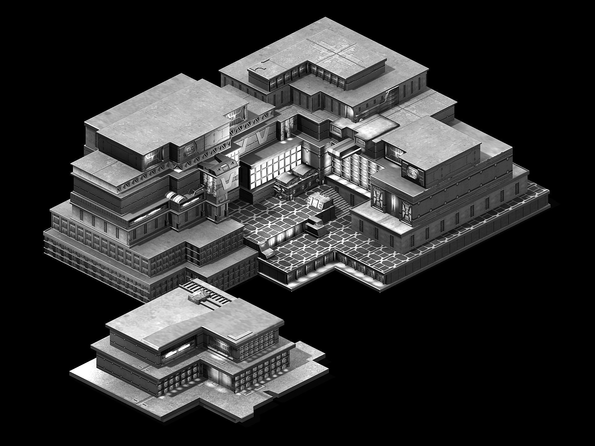 Future World - Residential Area 01 3D model_4