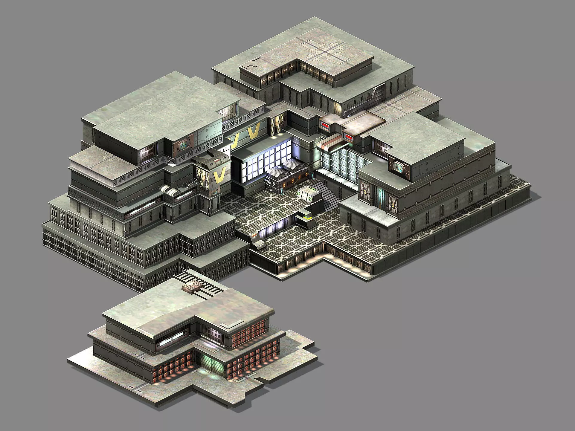 Future World - Residential Area 01 3D model_0