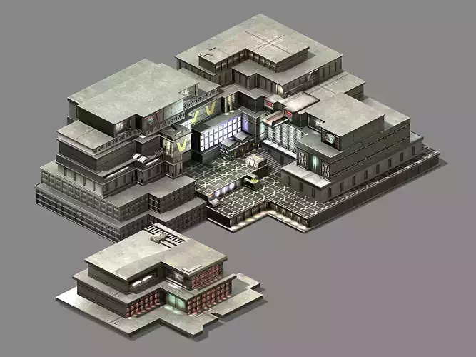 Future World - Residential Area 01 3D model