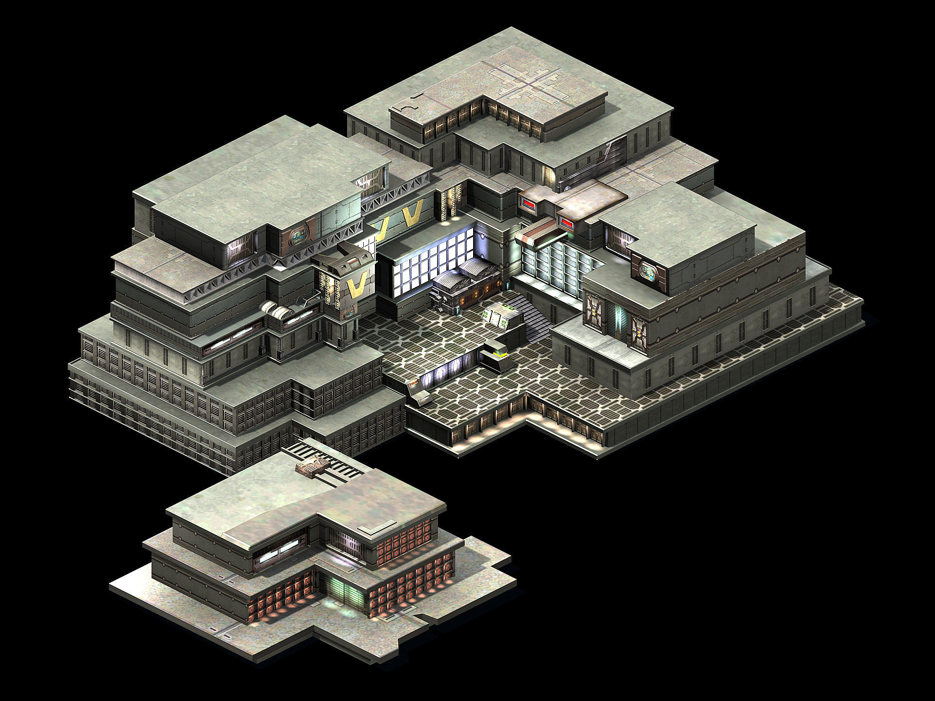 Future World - Residential Area 01 3D model_3