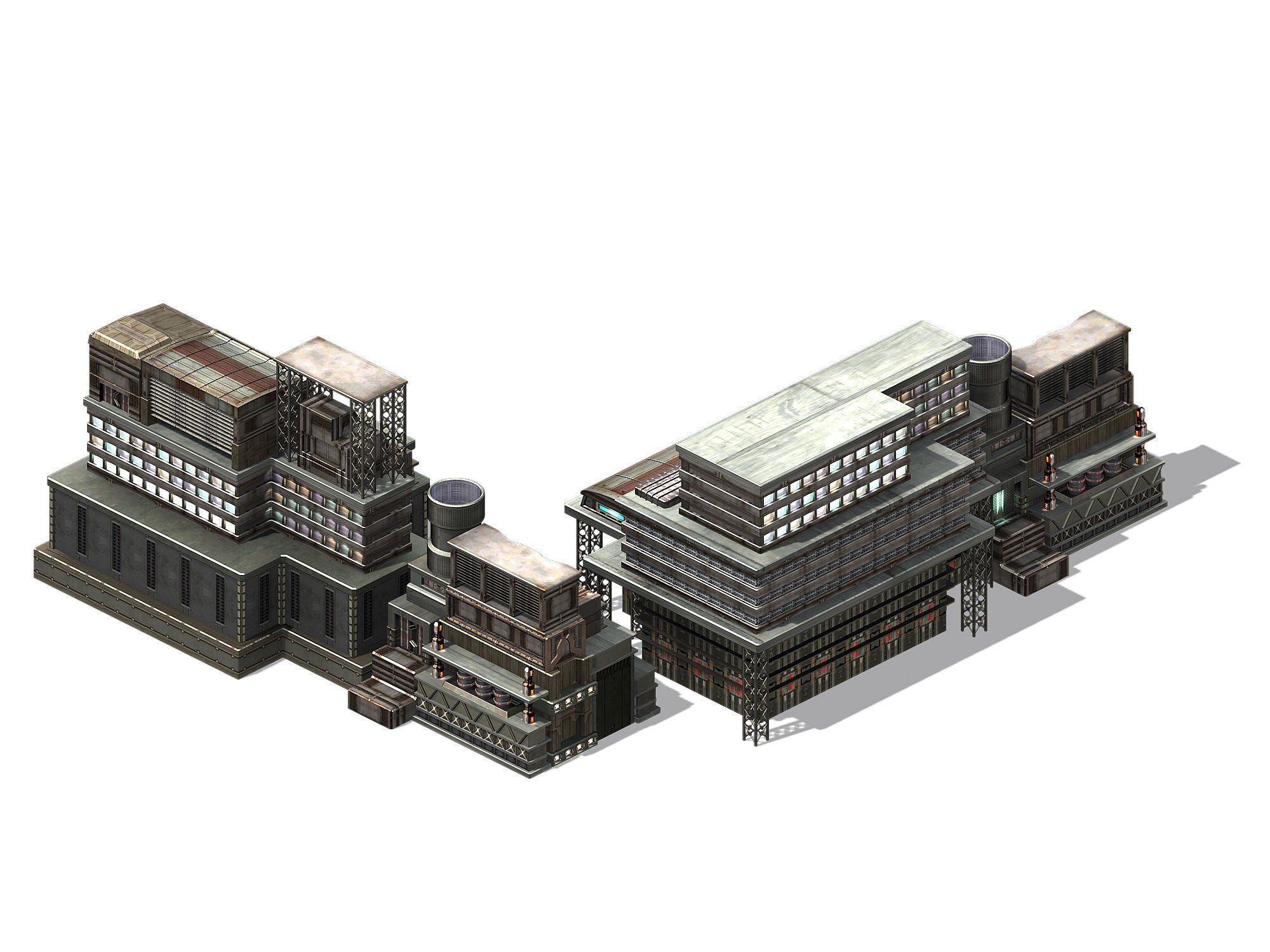 Future World - Residential Area 02 3D model_3