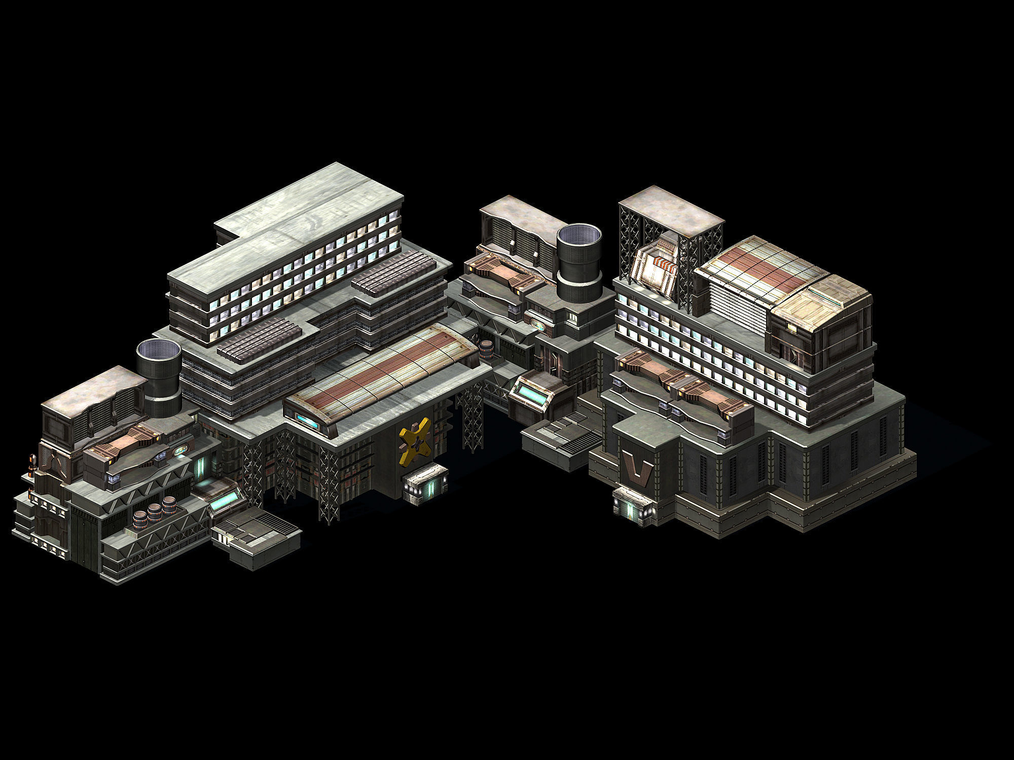 Future World - Residential Area 02 3D model_4