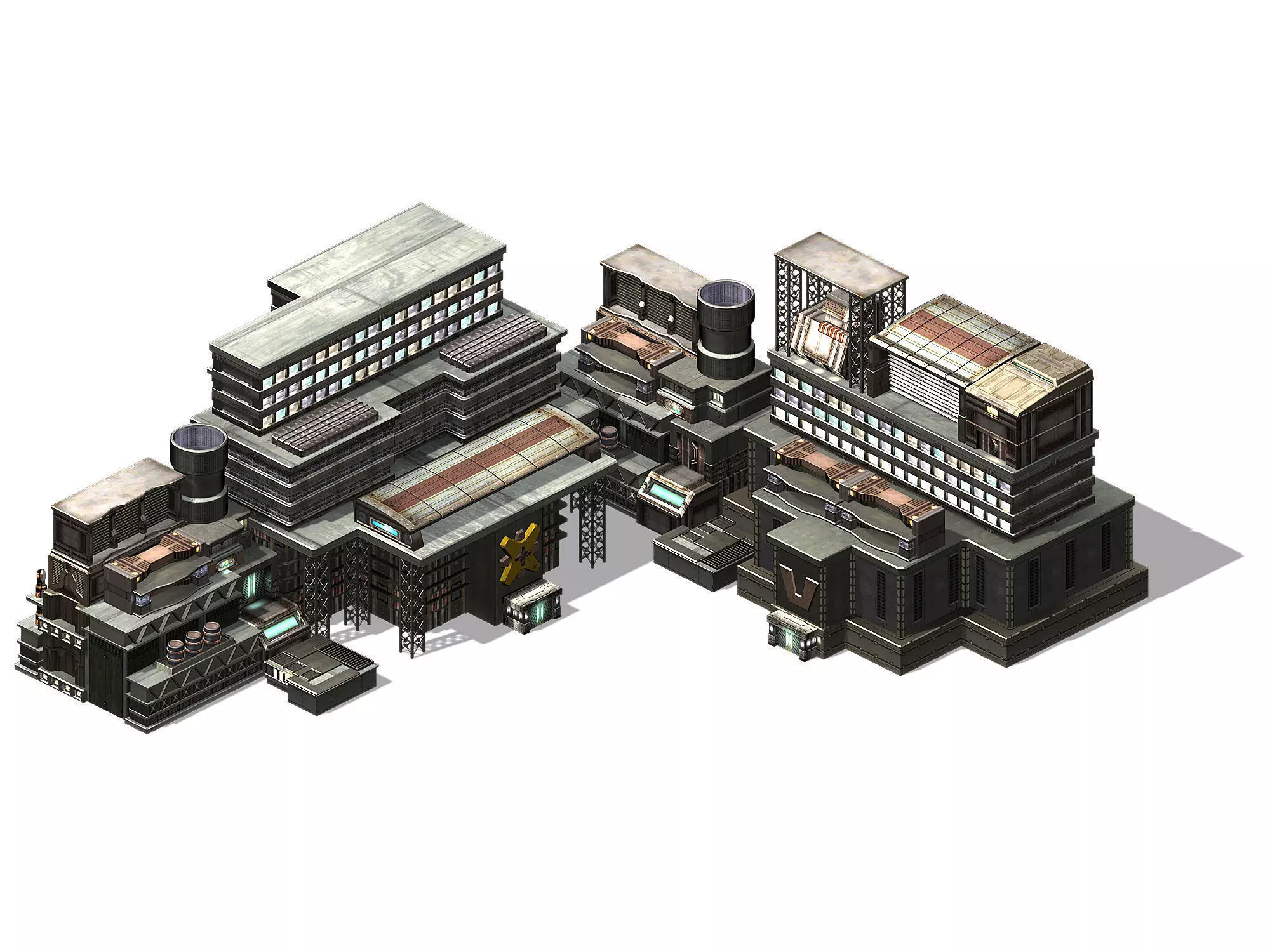 Future World - Residential Area 02 3D model_0