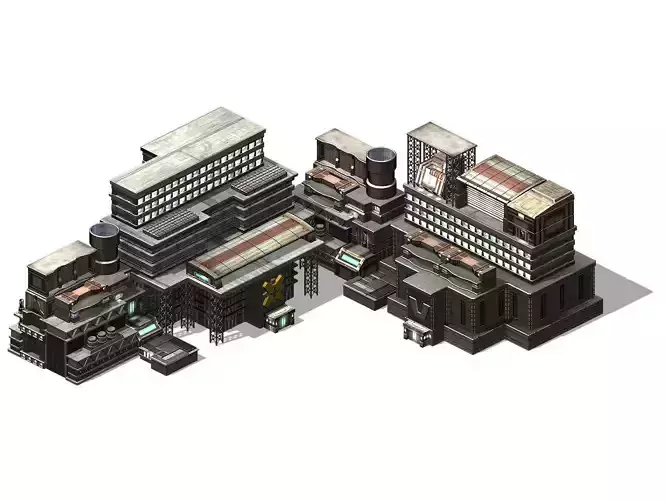 Future World - Residential Area 02 3D model