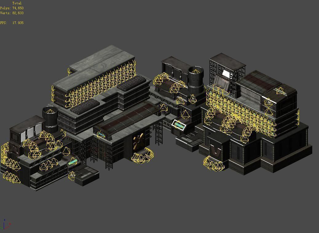 Future World - Residential Area 02 3D model_1