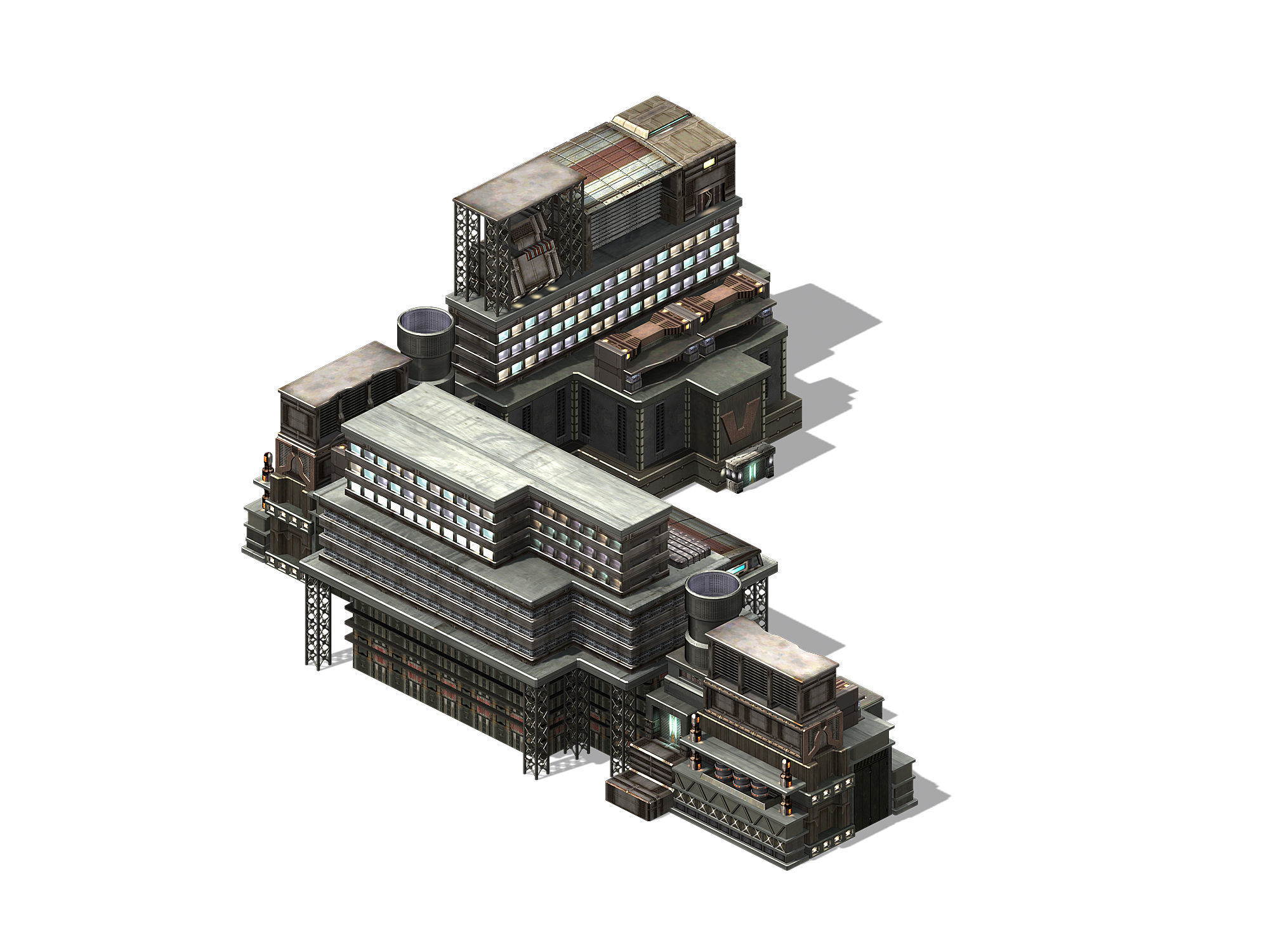 Future World - Residential Area 02 3D model_5