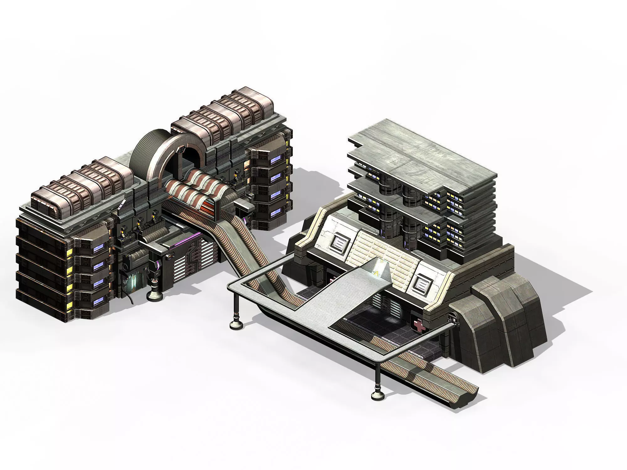 Future World - Residential Area 03 3D model_0